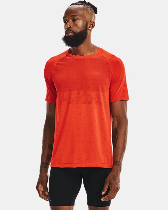 Men's UA Vanish Seamless Run Short Sleeve, Orange, pdpMainDesktop image number 1